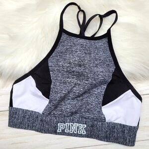 Victoria's Secret Pink Ultimate Unlined High Neck Sports Bra Gray Women's Small